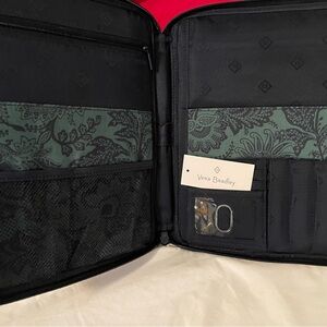 Vera Bradley Black and Green Paisley Laptop Case